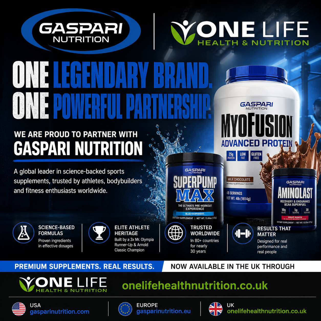💪 One Life Health & Nutrition x Gaspari Nutrition