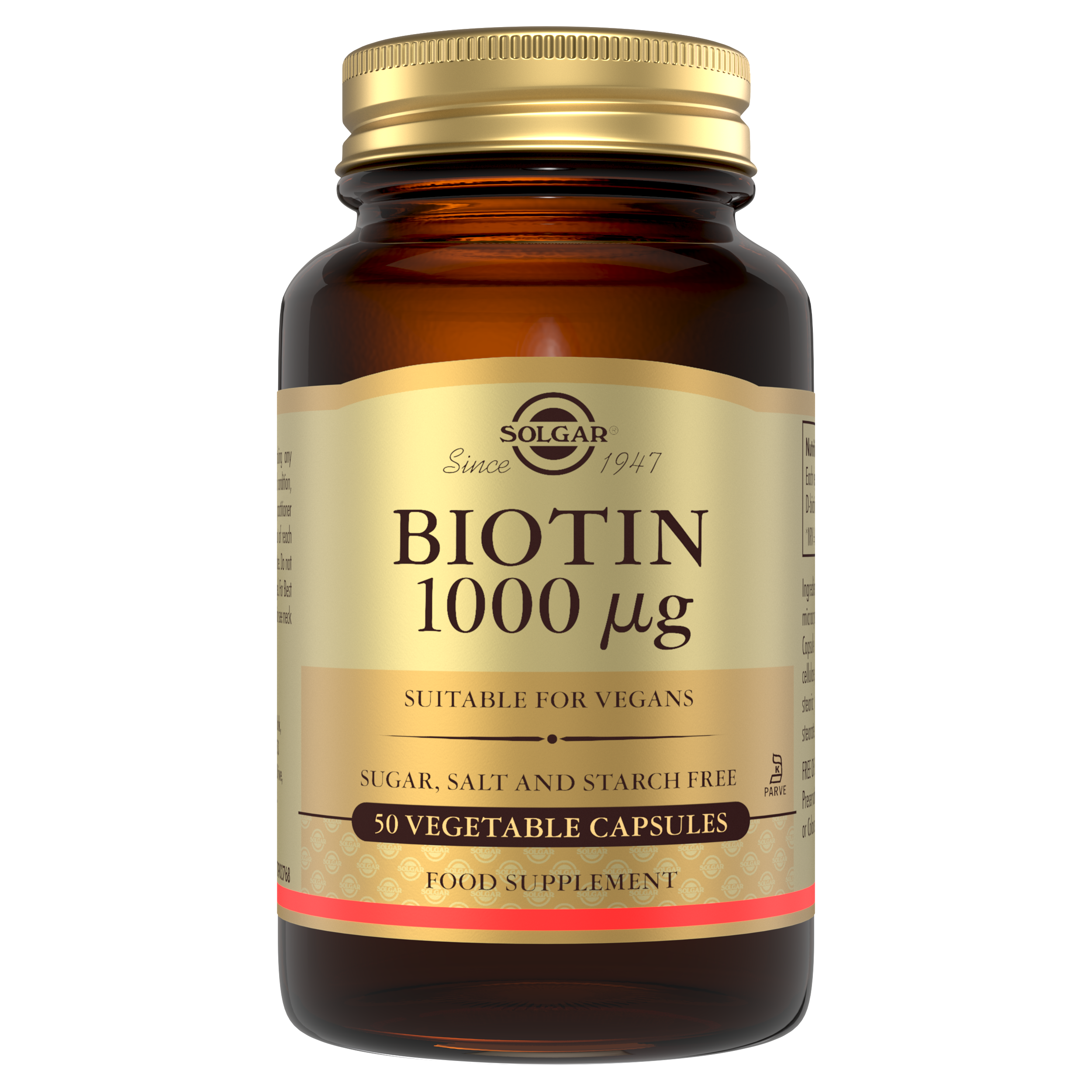 Solgar Biotin 1000 mcg Vegetable Capsules - Pack of 50