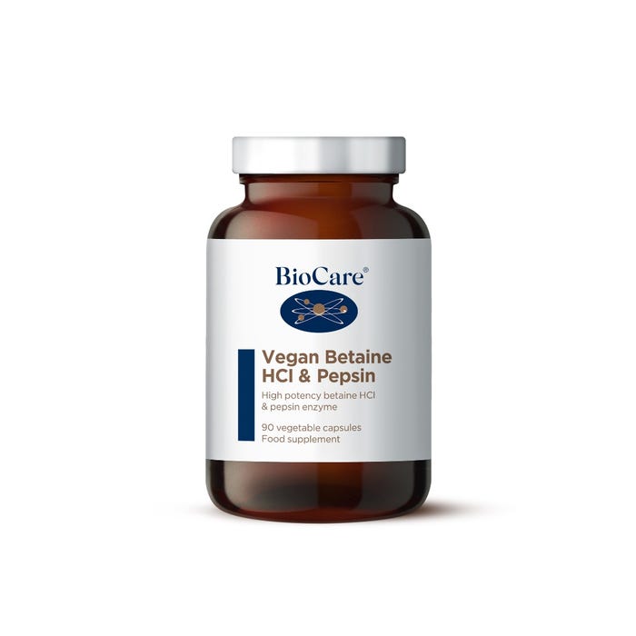 Biocare Vegan Betaine HCl & Pepsin