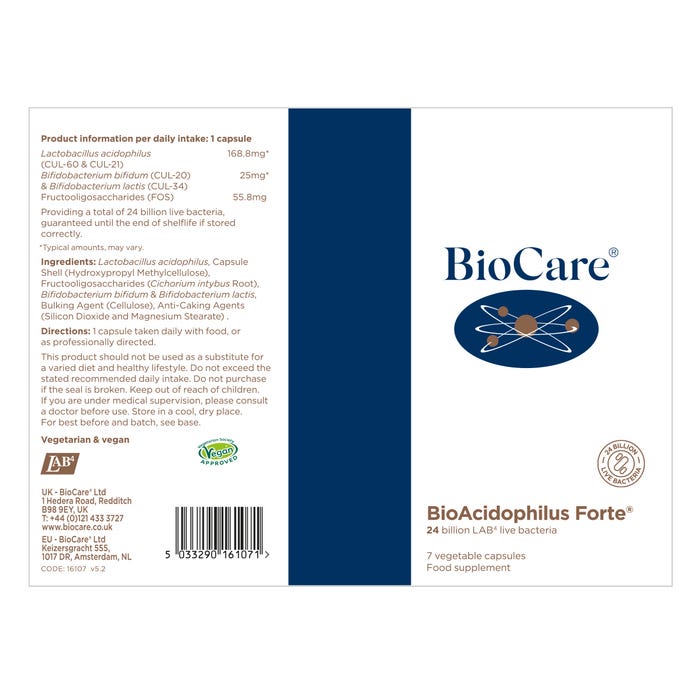 Biocare BioAcidophilus Forte 7 Capsules