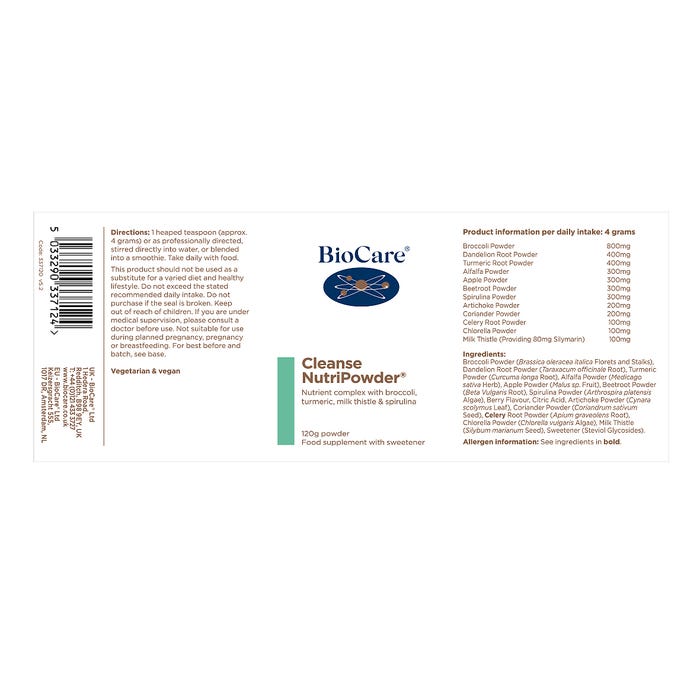 Biocare Cleanse NutriPowder 120g