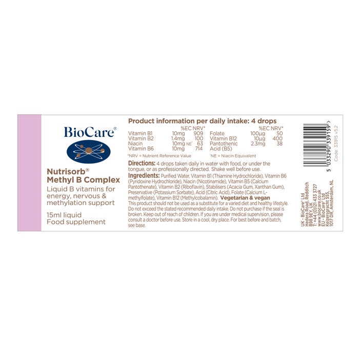 Biocare Nutrisorb® Methyl B Complex 15ml