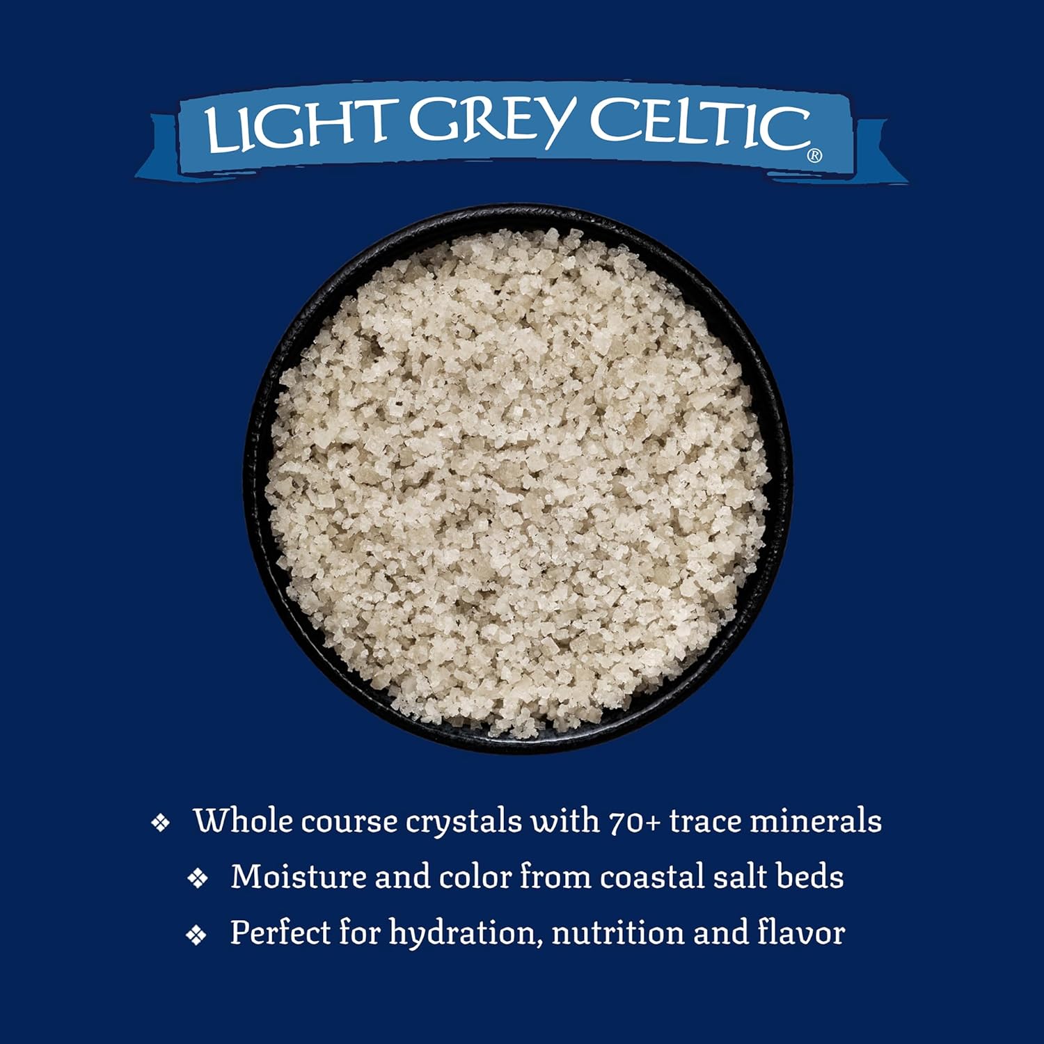 Light Grey Celtic Sea Salt Non GMO Organic 454g Resealable Bag