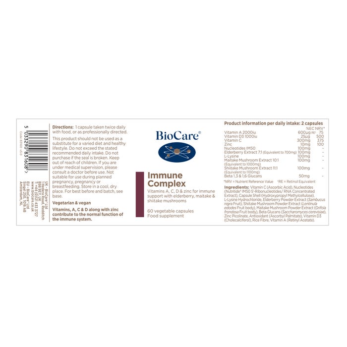 Biocare Immune Complex 60 Capsules