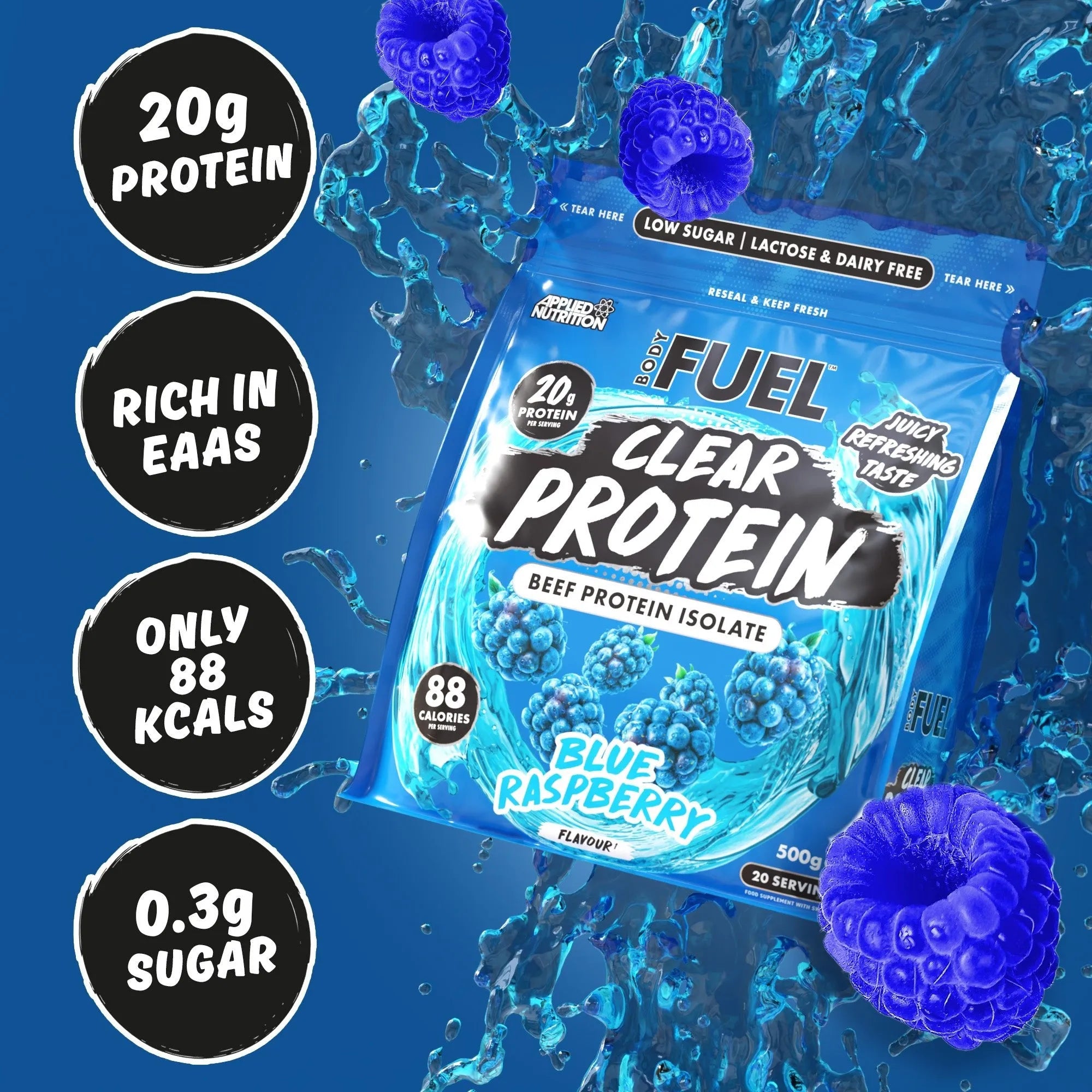 Applied Nutrition BODYFUEL Clear Beef Protein Isolate 500g (20 Servings)