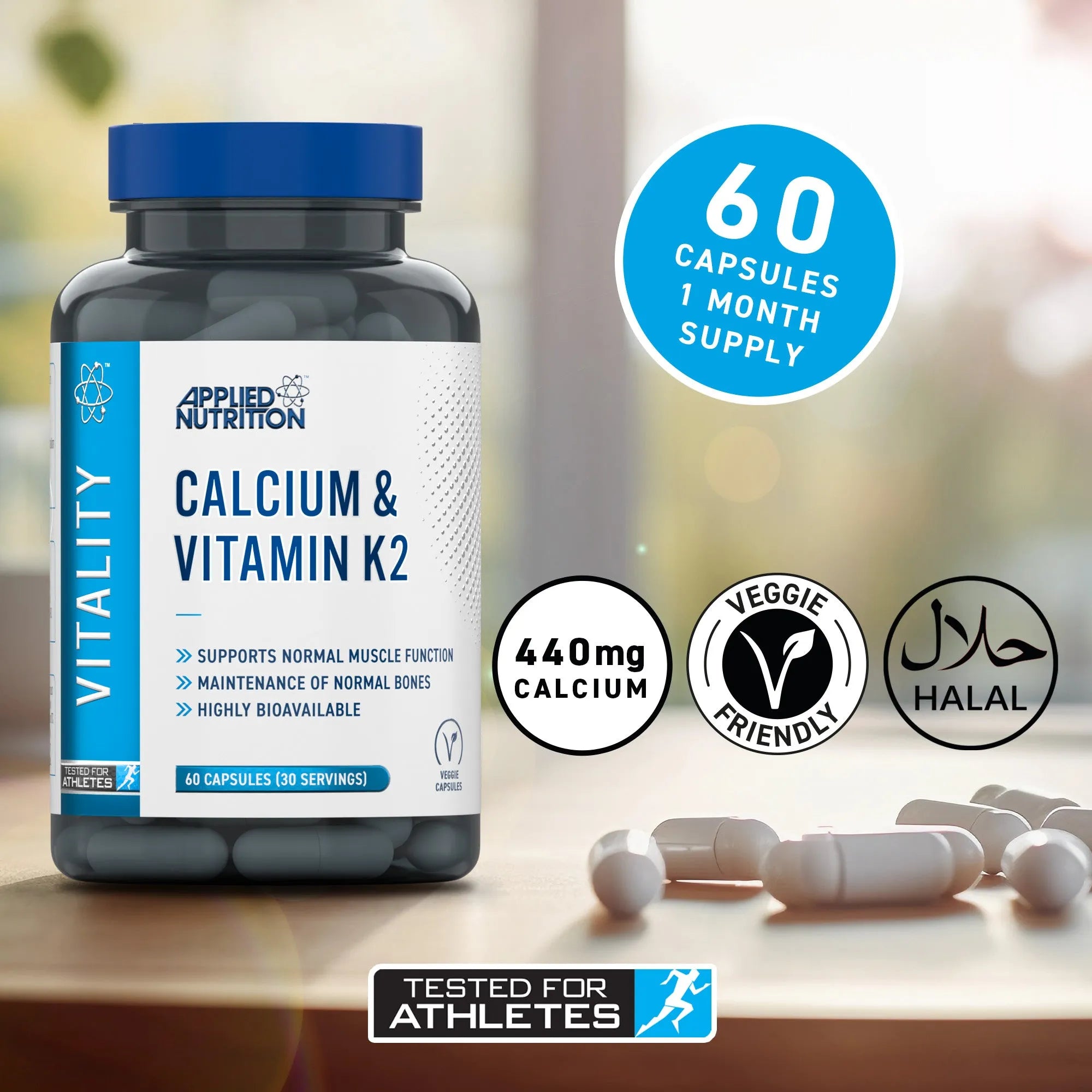 Applied Nutrition Calcium & Vitamin K2 - 60 capsules