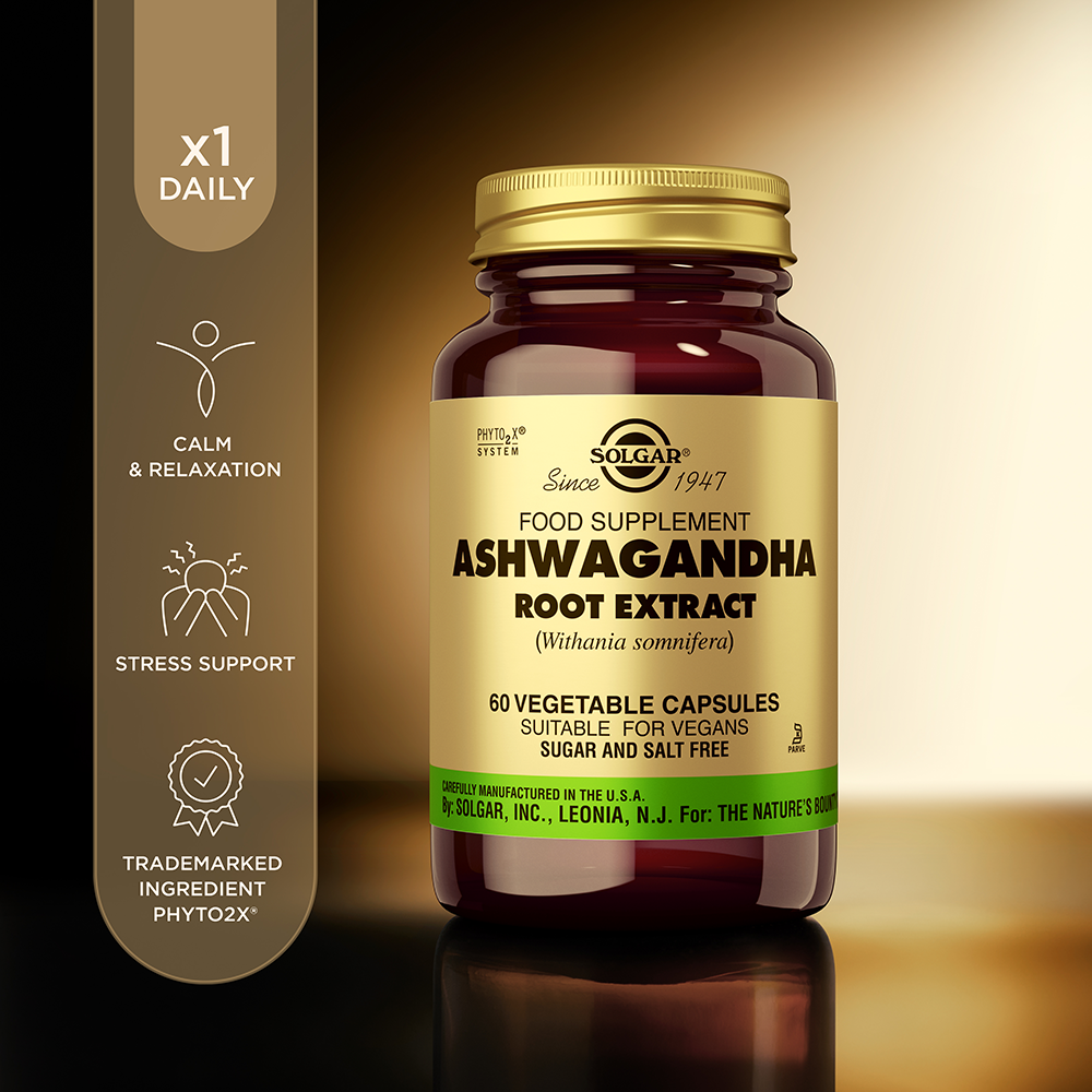 Solgar Ashwagandha Root Extract Vegetable Capsules - Pack of 60