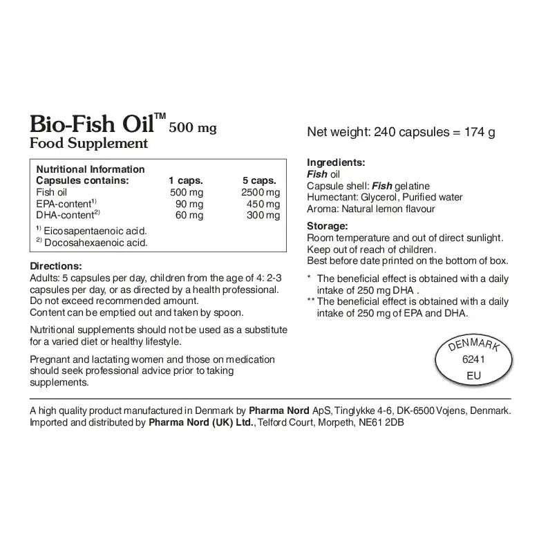 Pharma Nord Natural Omega 3 fish oil in fish gelatine