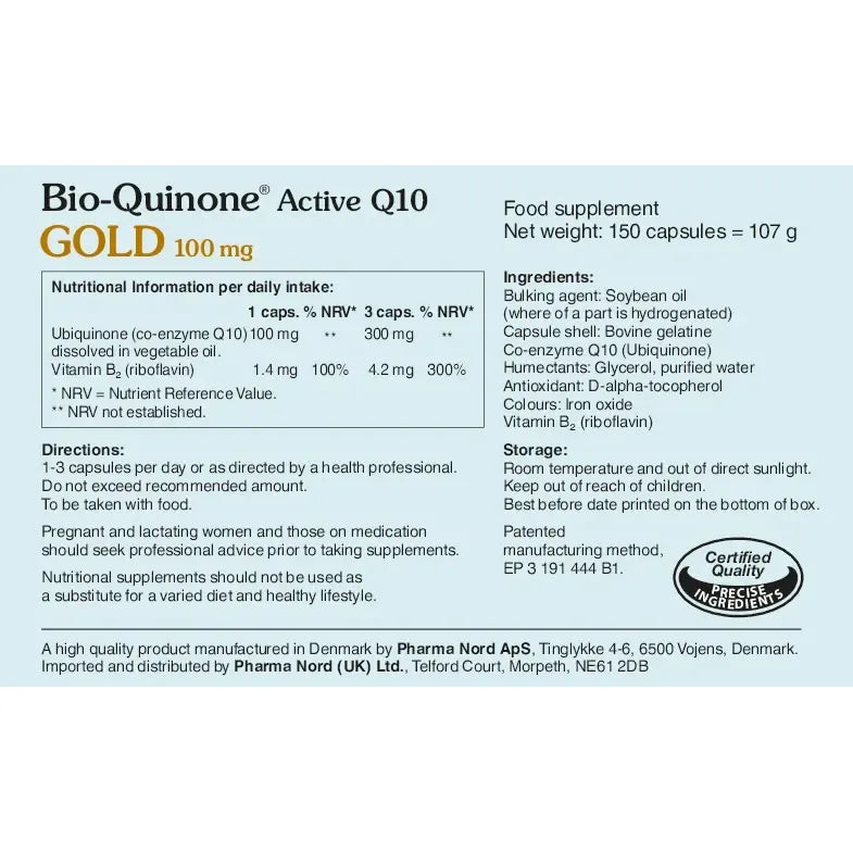 Pharma Nord Bio-Quinone Active Q10 GOLD 100mg
