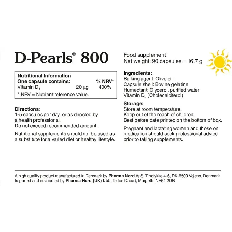 Pharma Nord D-Pearls 800IU 20mcg