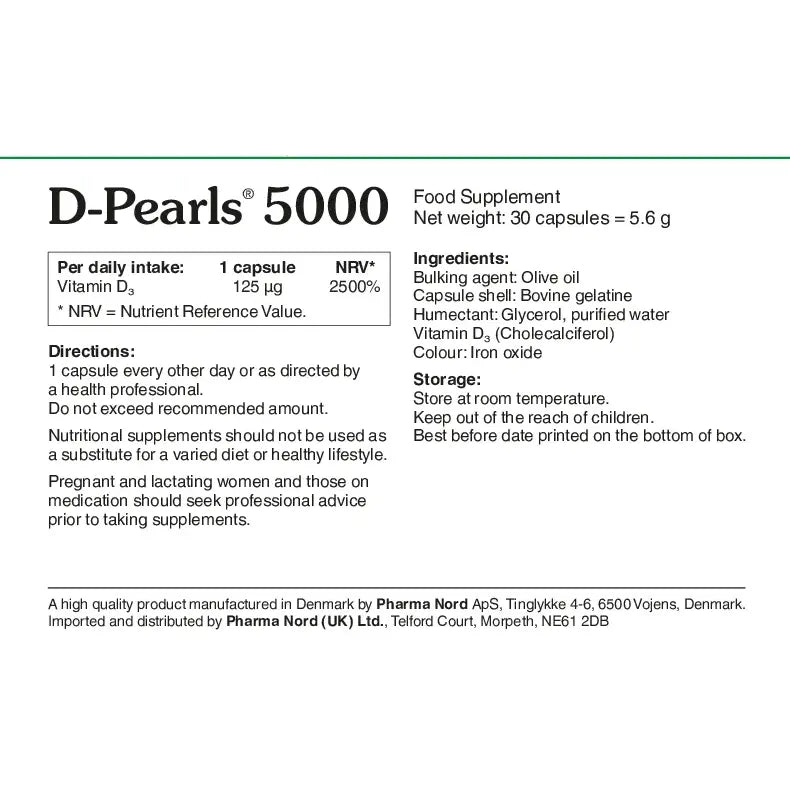 Pharma Nord D-Pearls 5000IU 125mcg
