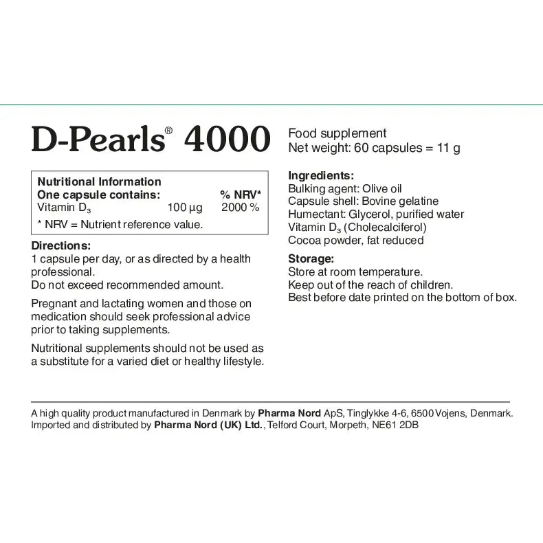 Pharma Nord D-Pearls 4000IU 100 mcg
