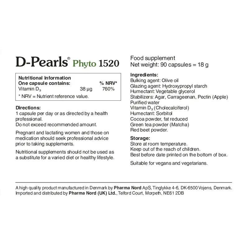 Pharma Nord D-Pearls Green 1520IU 38mcg
