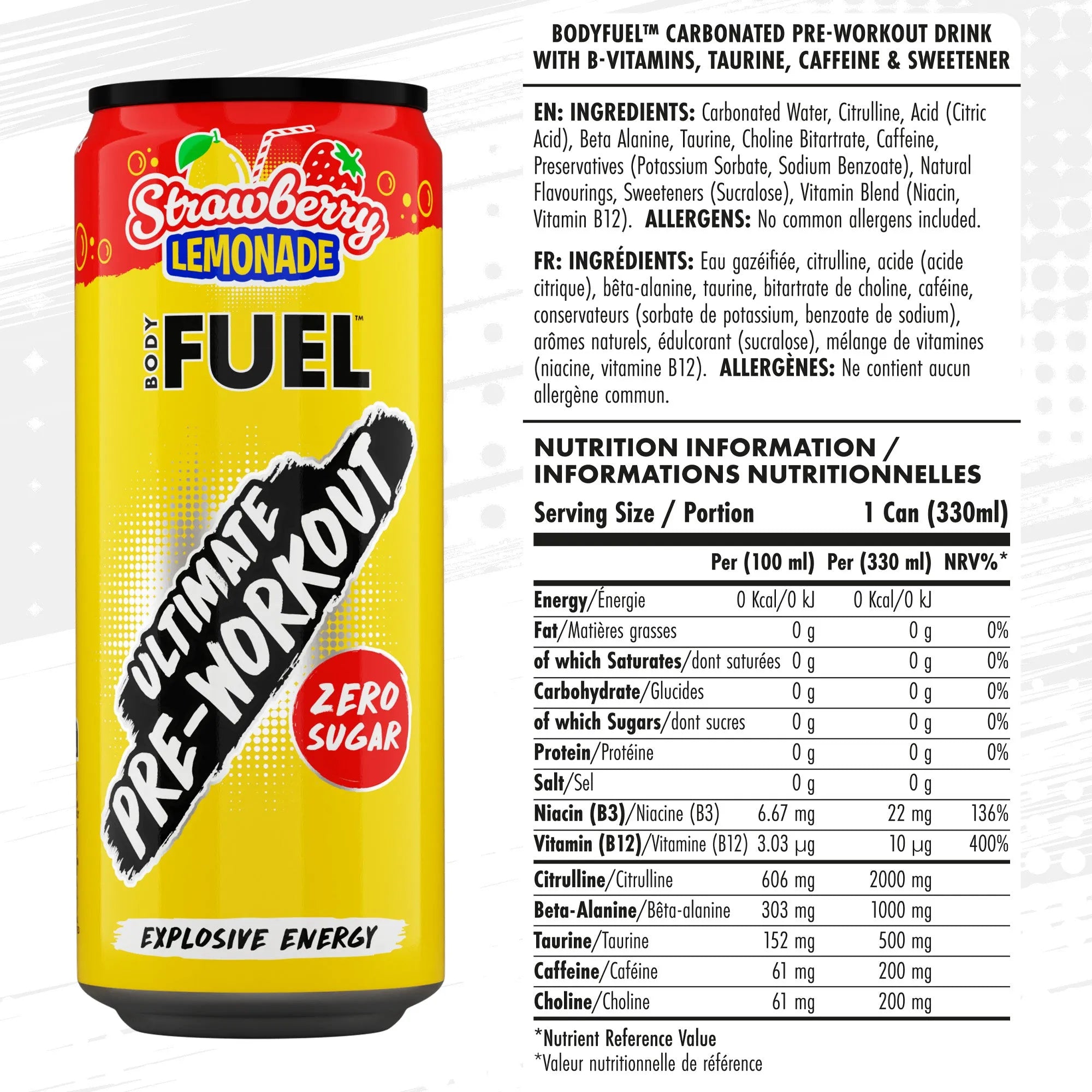 Applied Nutrition BODYFUEL™ Pre Workout Energy Drink 330ml