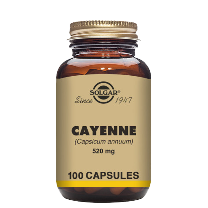 Solgar Cayenne 520 mg Vegetable Capsules - Pack of 100