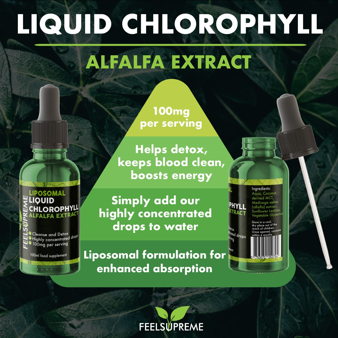 Feel Supreme Liposomal Liquid Chlorophyll Drops