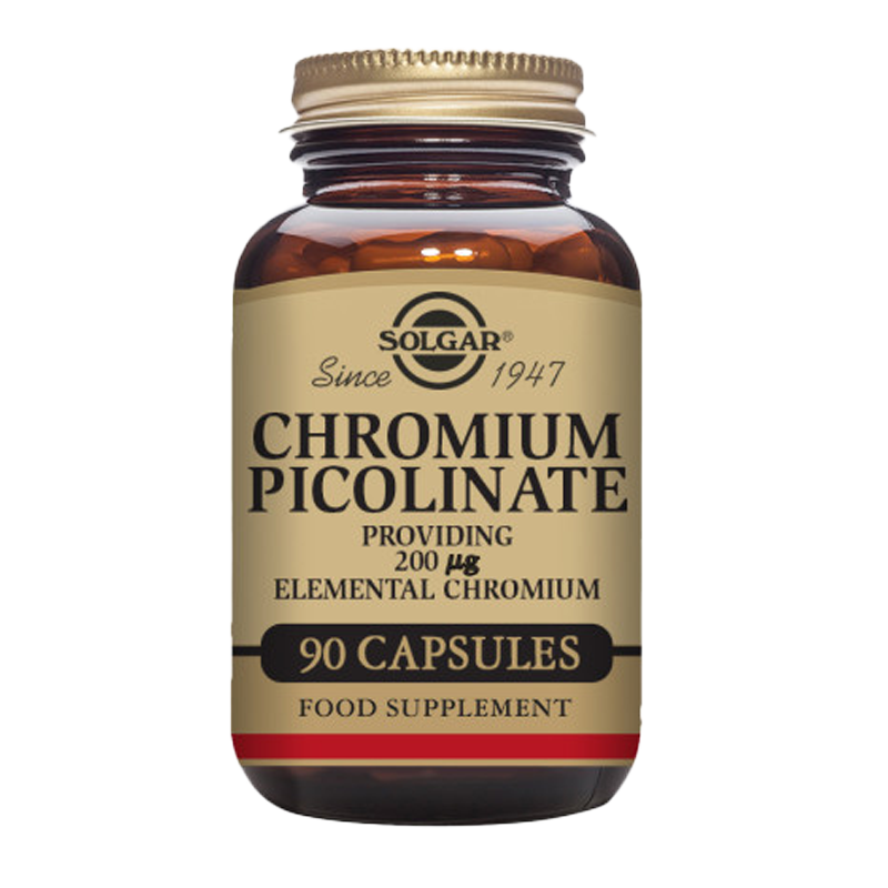 Solgar Chromium Picolinate 200 mcg Vegetable Capsules - Pack of 90