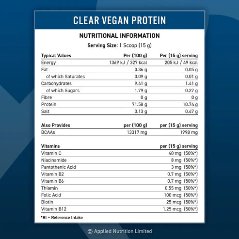 Applied Nutrition Clear Protein - Vegan