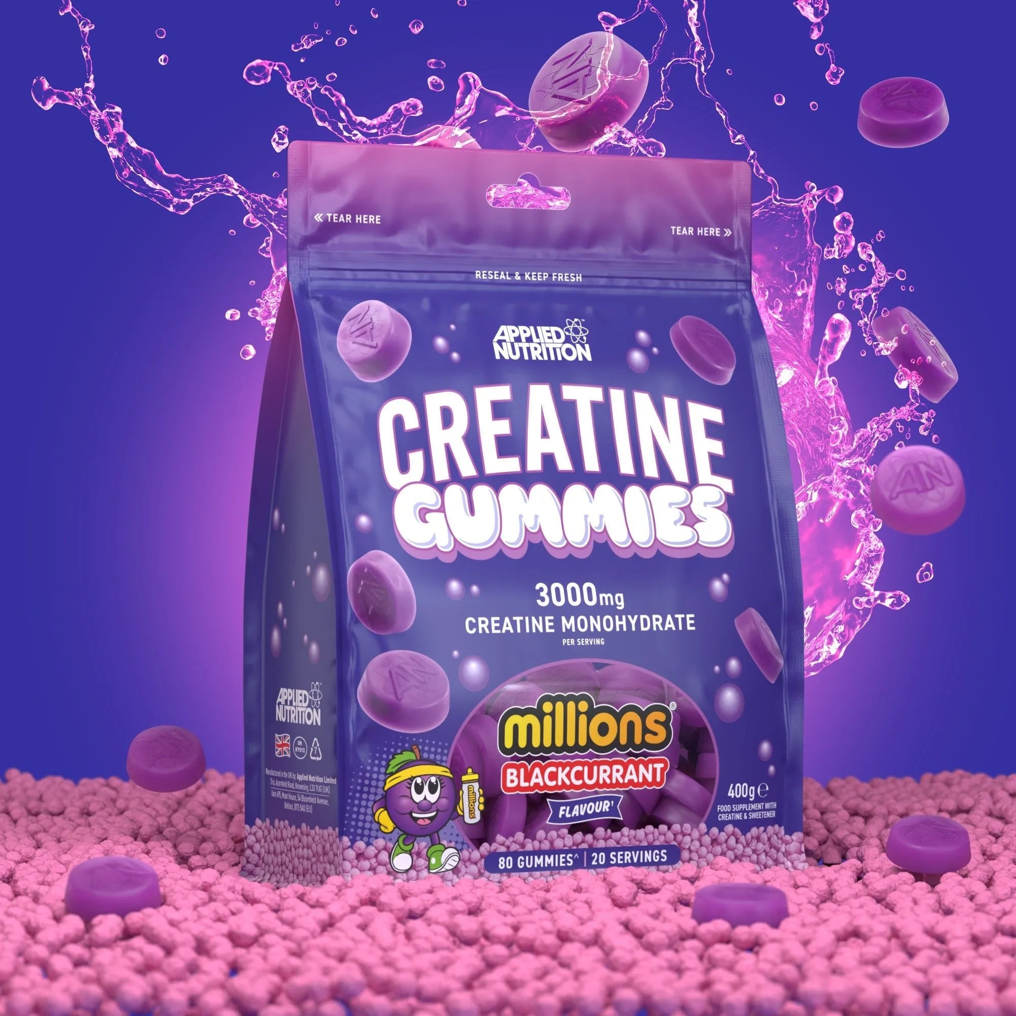 Applied Nutrition Creatine Monohydrate Gummies (20 Servings)