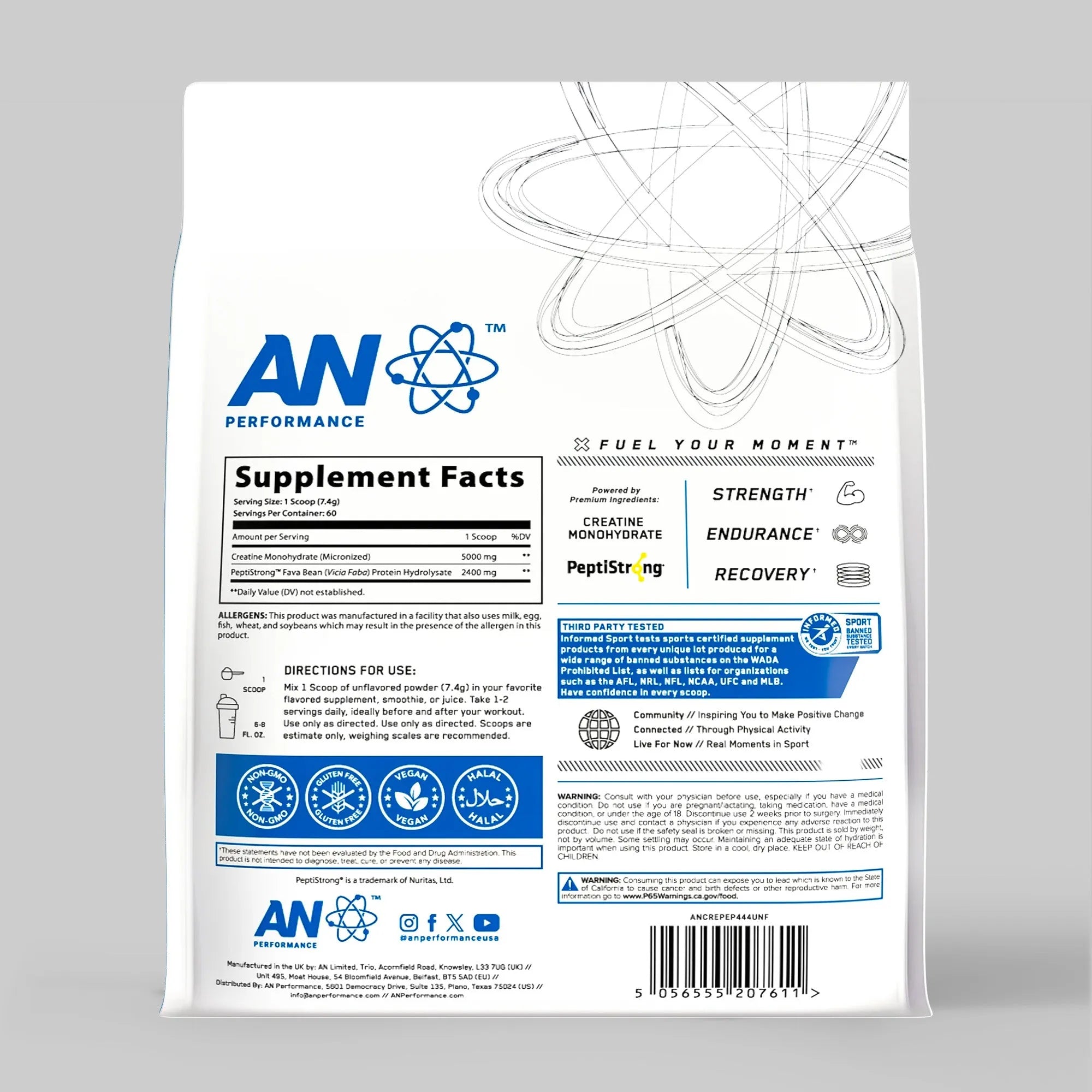 Applied Nutrition Creatine Monohydrate + Peptide (60 Servings)