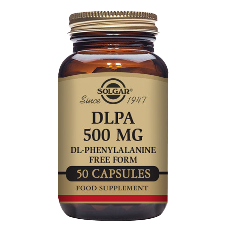 Solgar DLPA 500 mg (DL-Phenylalanine) Vegetable Capsules - Pack of 50