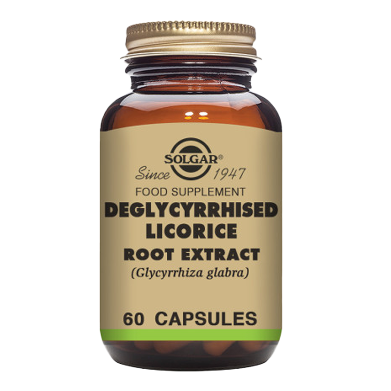 Solgar Deglycyrrhised Licorice Root Extract Vegetable Capsules - Pack of 60