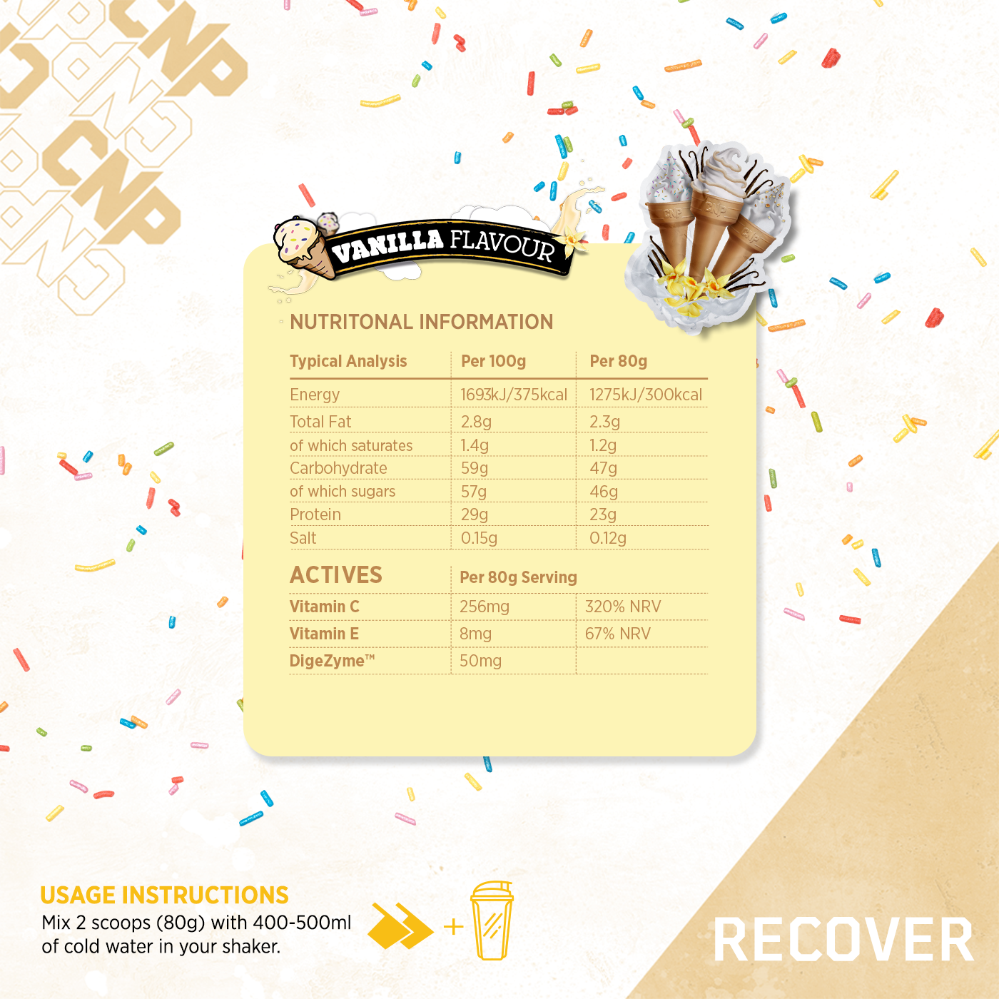 CNP Recover Shake n Take 24x80g