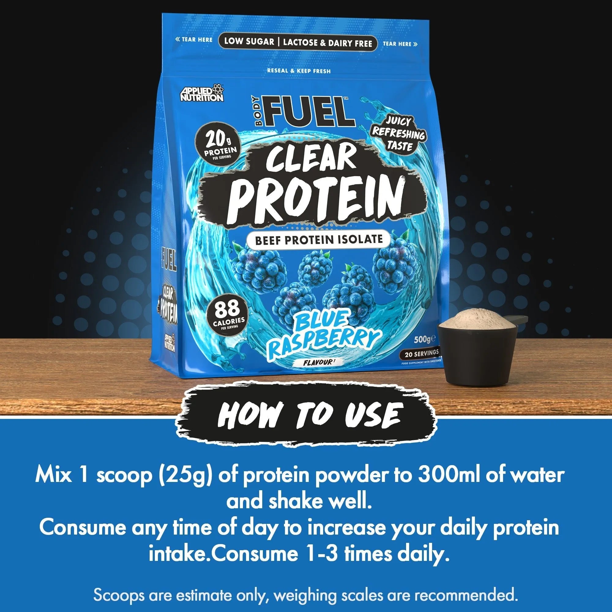 Applied Nutrition BODYFUEL Clear Beef Protein Isolate 500g (20 Servings)