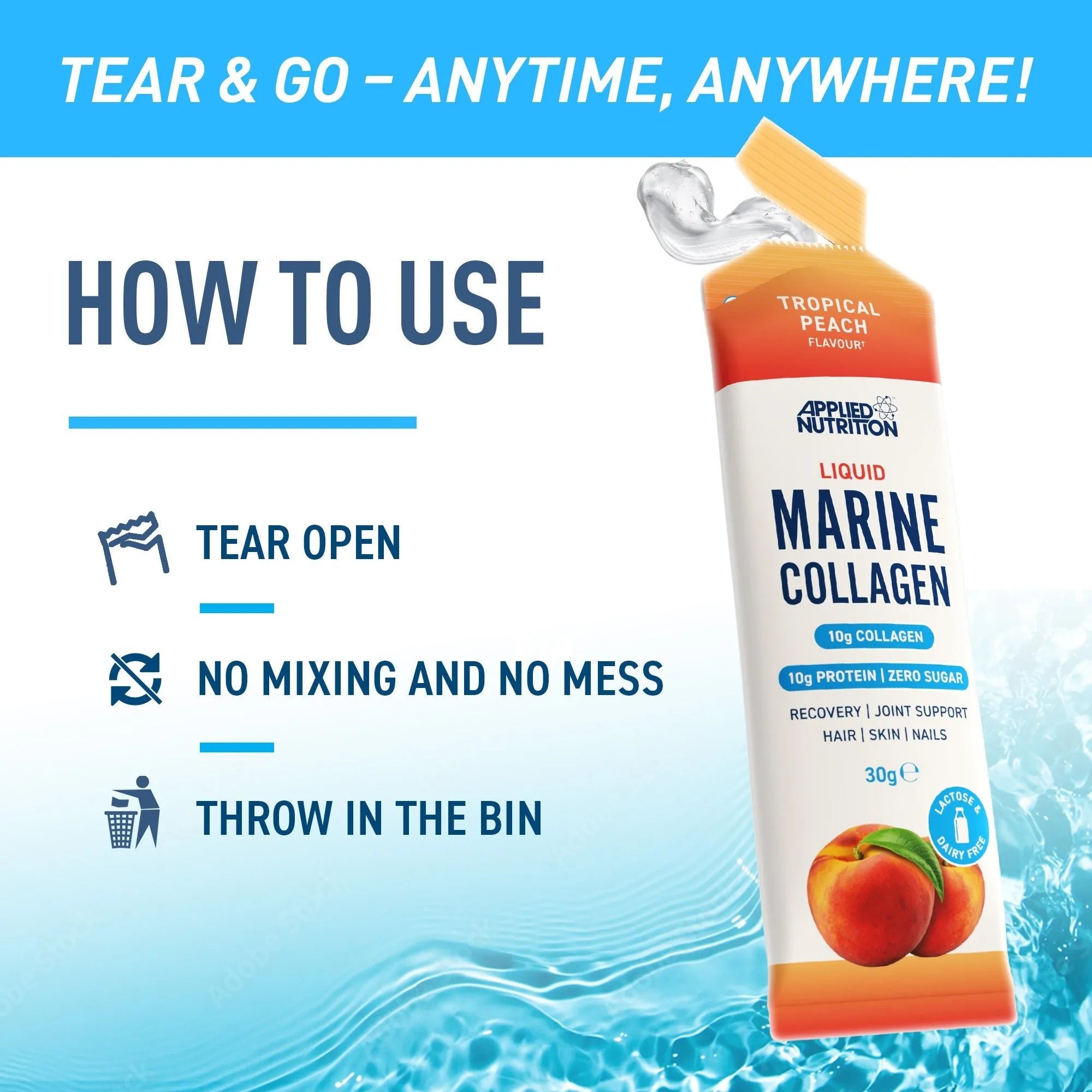 Applied Nutrition Liquid Marine Collagen (Pack of 10)