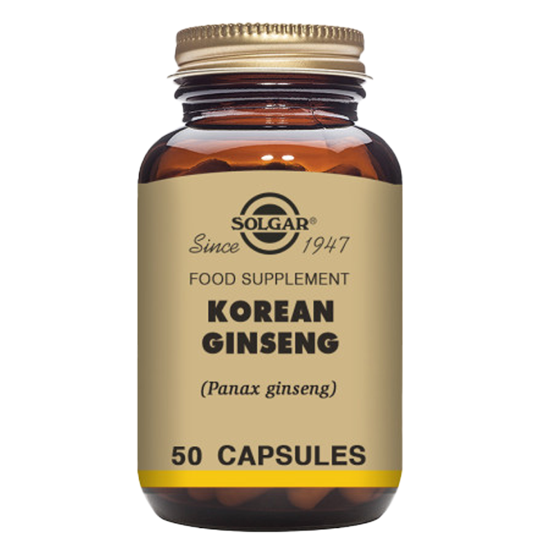 Solgar Korean Ginseng Vegetable Capsules - Pack of 50