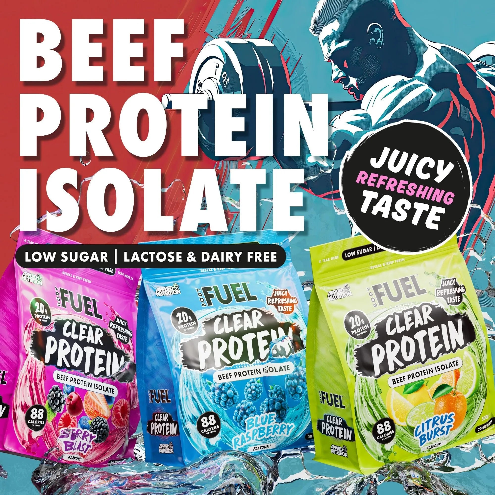 Applied Nutrition BODYFUEL Clear Beef Protein Isolate 500g (20 Servings)