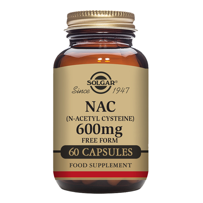 Solgar NAC (N-Acetyl-L-Cysteine) 600 mg Vegetable Capsules - Pack of 60
