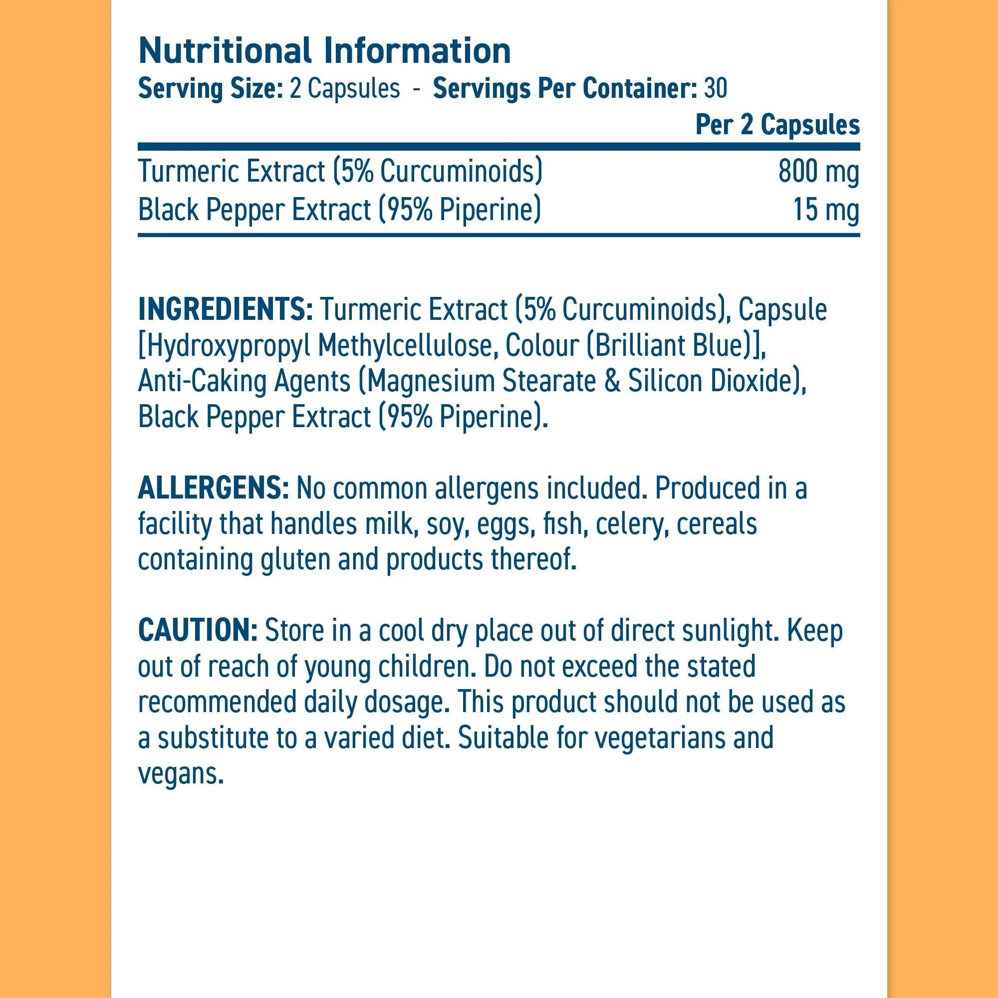 Applied Nutrition Turmeric Supplement Capsules 800mg (60 Capsules)