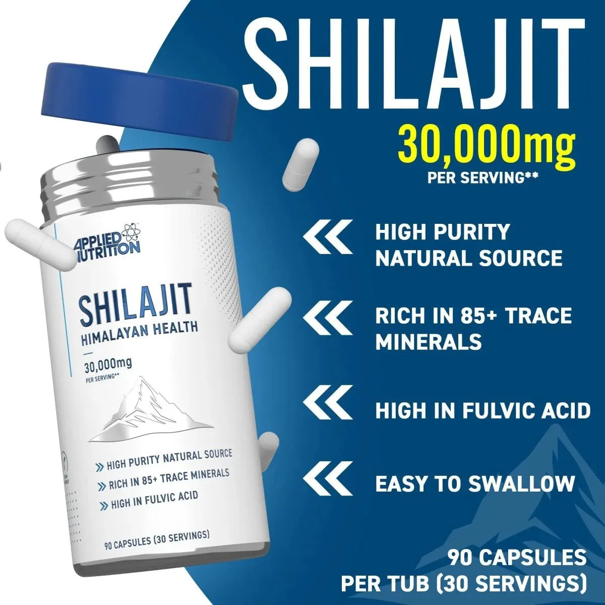 Applied Nutrition Pure Shilajit Capsules (90 Capsules)