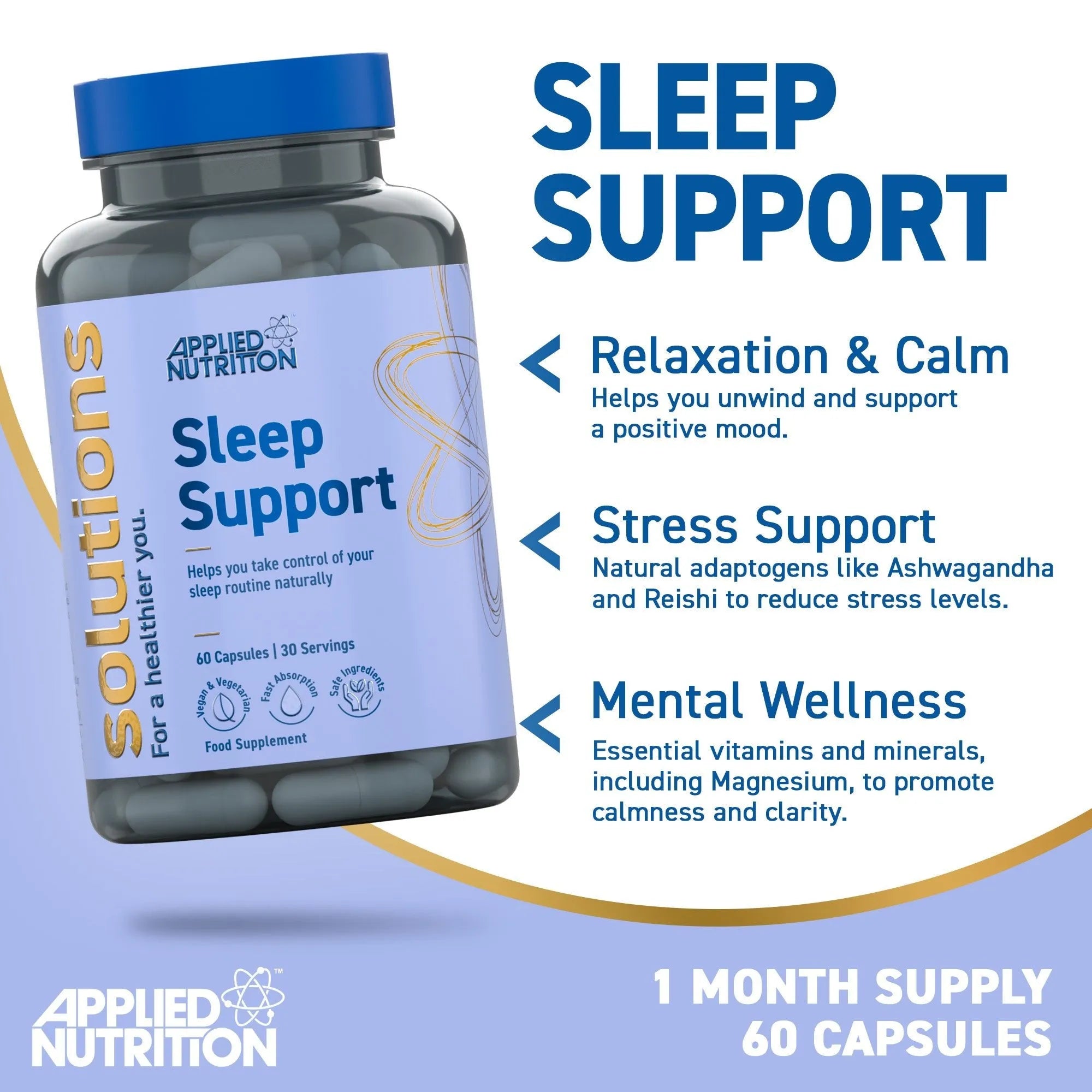 Applied Nutrition Sleep Support Capsules (60 Capsules)