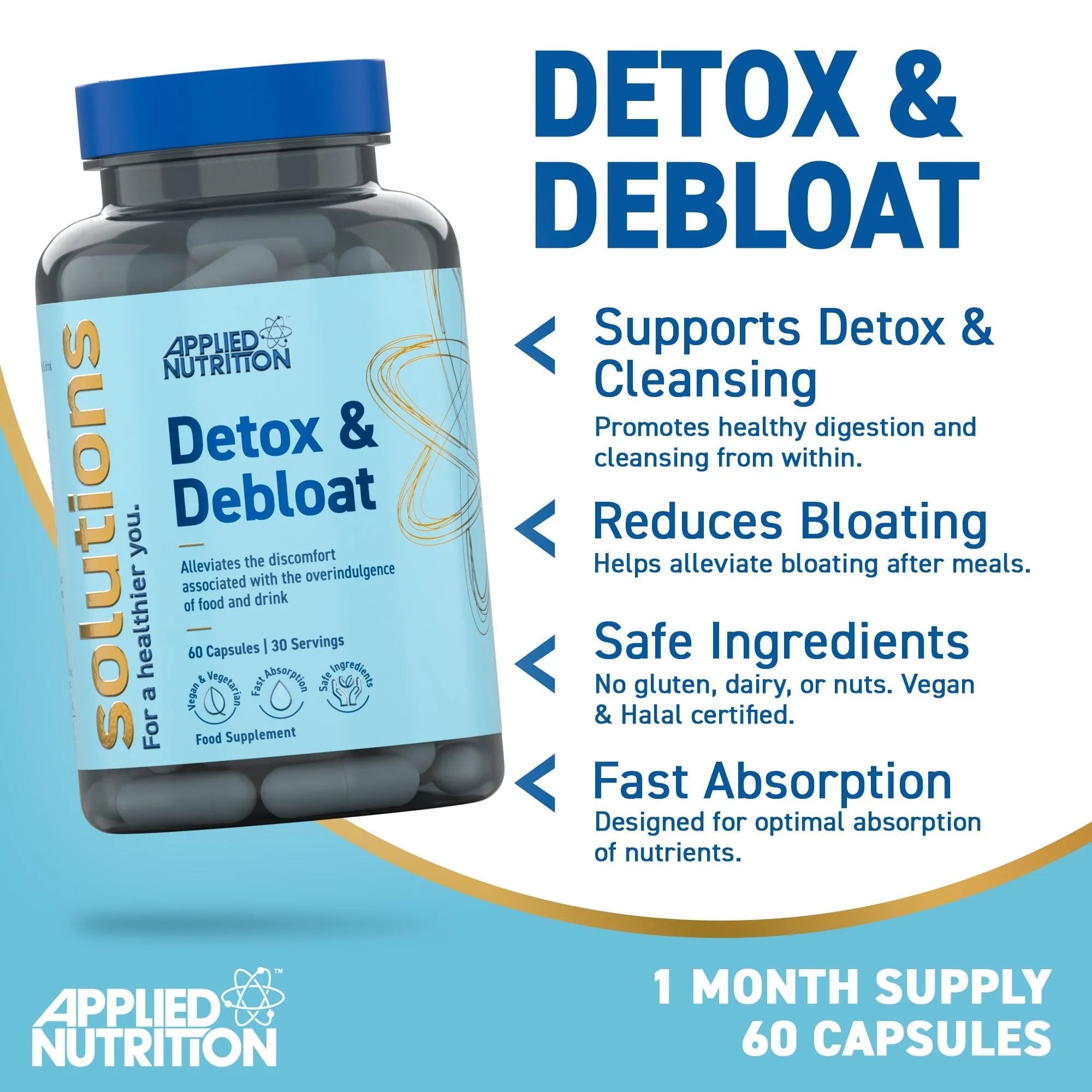 Applied Nutrition Detox & Debloat Capsules (60 Capsules)