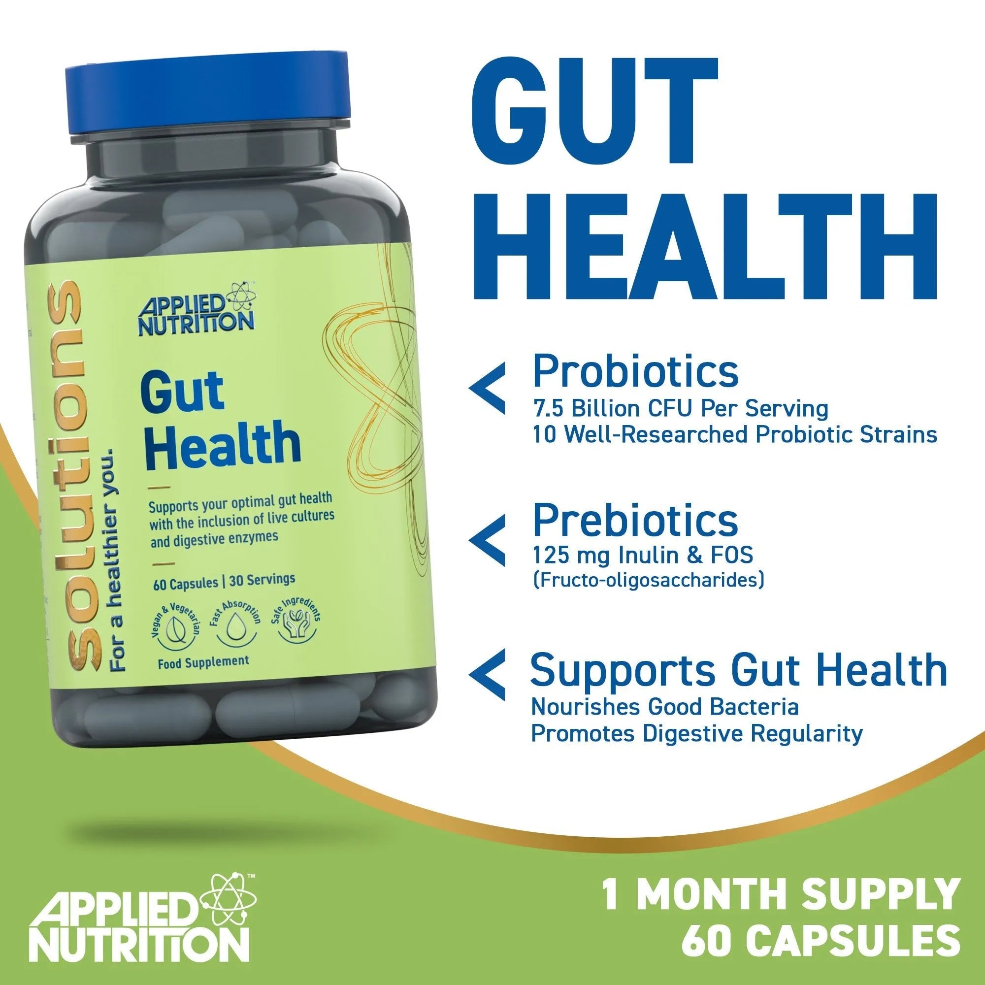 Applied Nutrition Gut Health Capsules (60 Capsules)