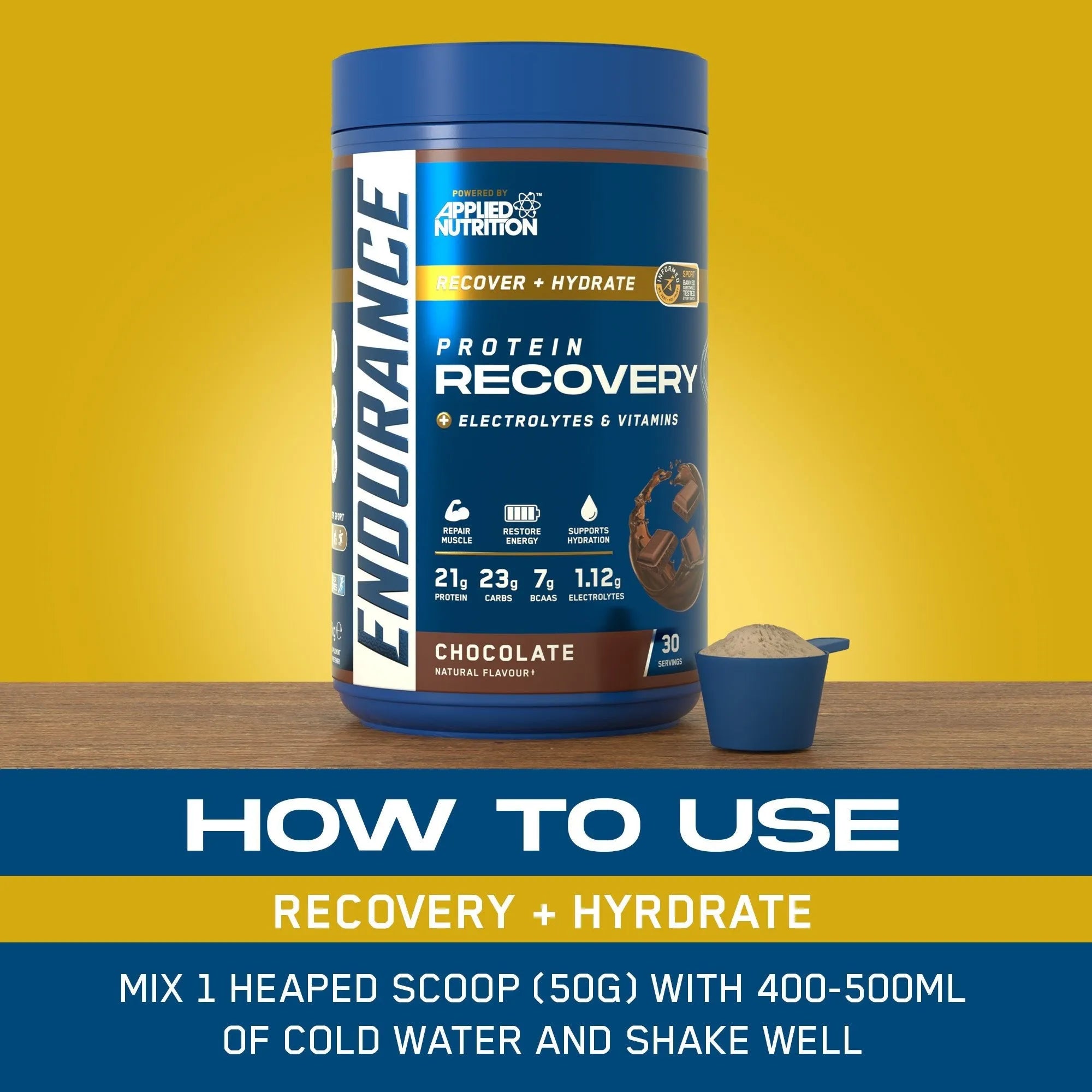 Applied Nutrition Endurance Recovery - Post Exercise Fuel 1.5kg (30 Servings)