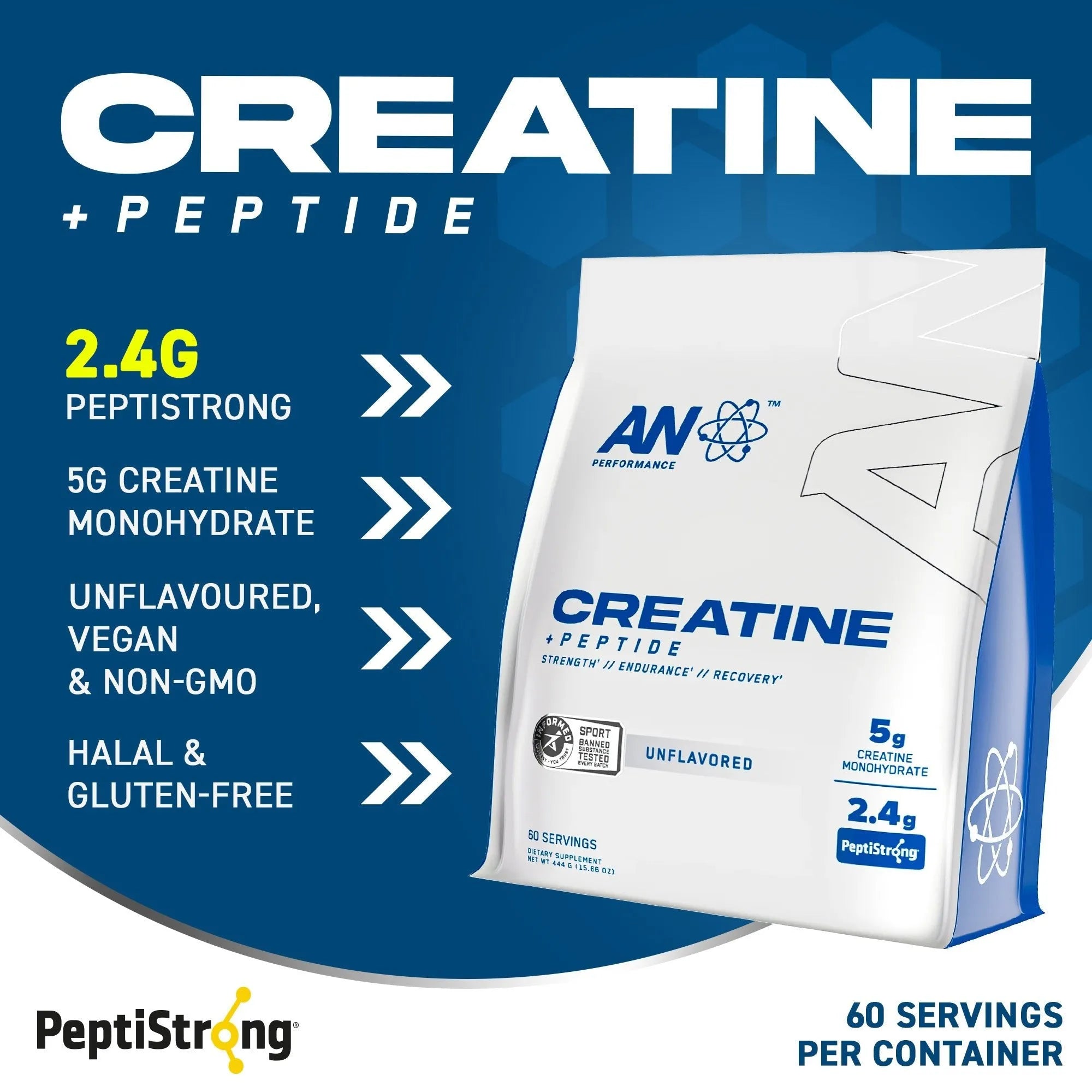 Applied Nutrition Creatine Monohydrate + Peptide (60 Servings)