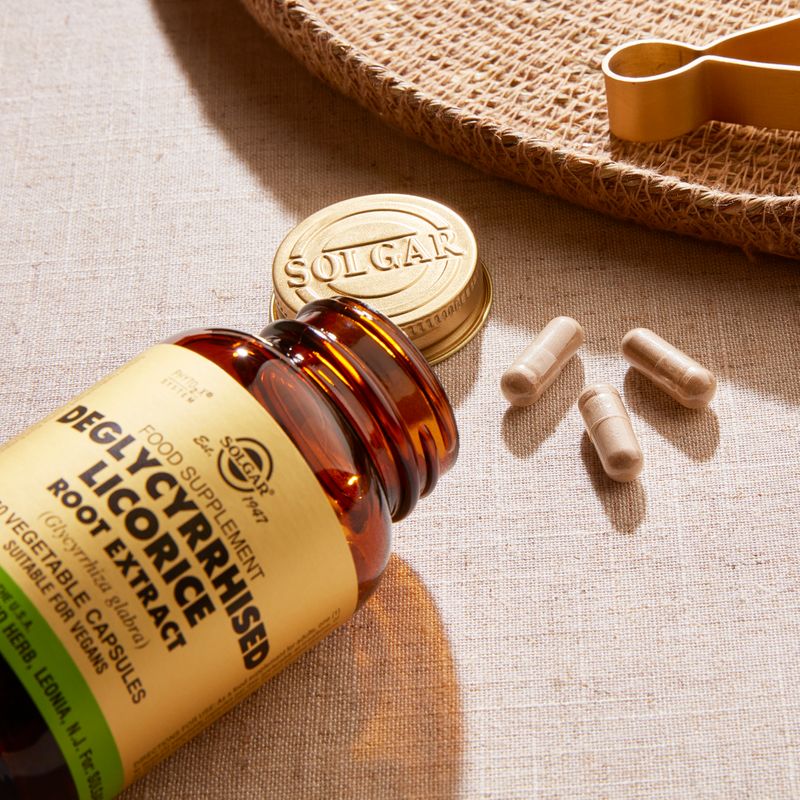 Solgar Deglycyrrhised Licorice Root Extract Vegetable Capsules - Pack of 60