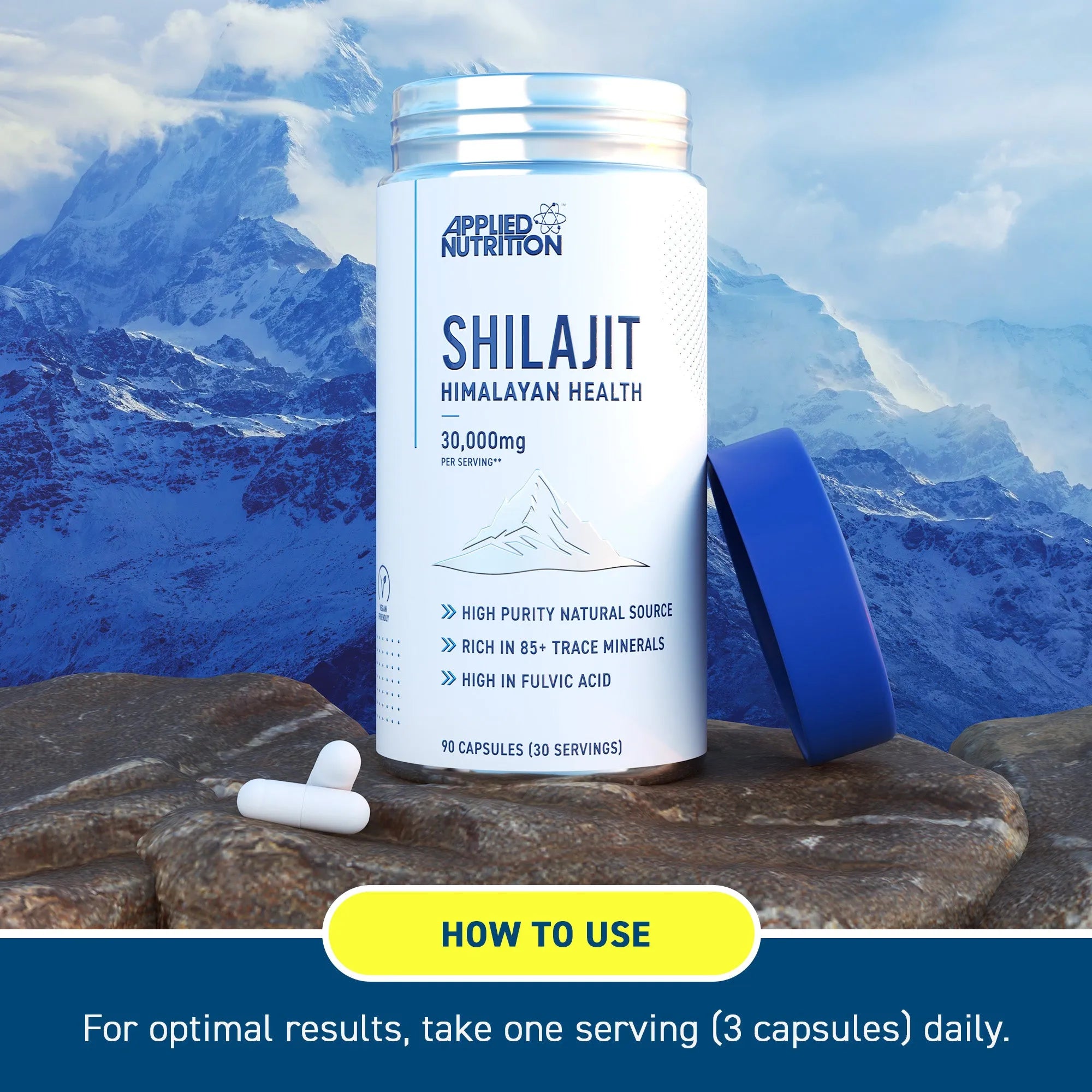 Applied Nutrition Pure Shilajit Capsules (90 Capsules)