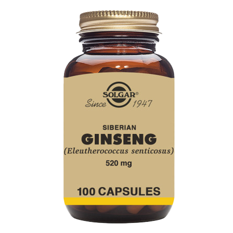 Solgar Siberian Ginseng 520 mg Vegetable Capsules - Pack of 100