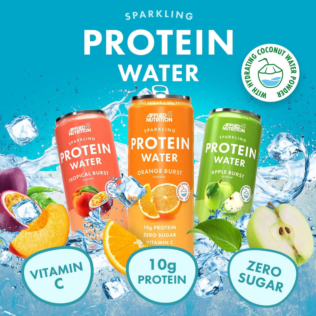 Applied Nutrition Sparkling Protein Water Can (330ml)