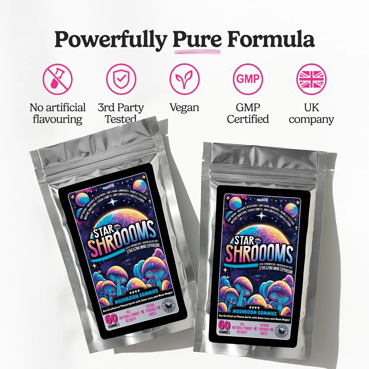 StarShroooms Mushroom Gummies Full Pack 60 Gummies