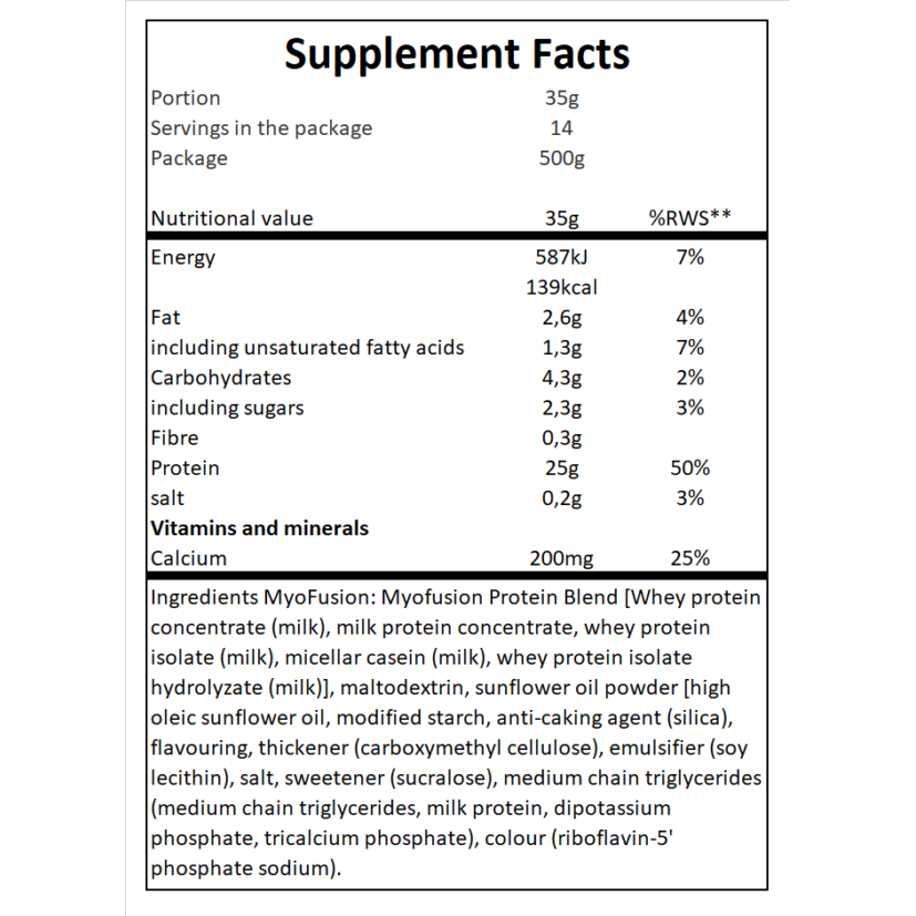 Gaspari MYOFUSION – 500g
