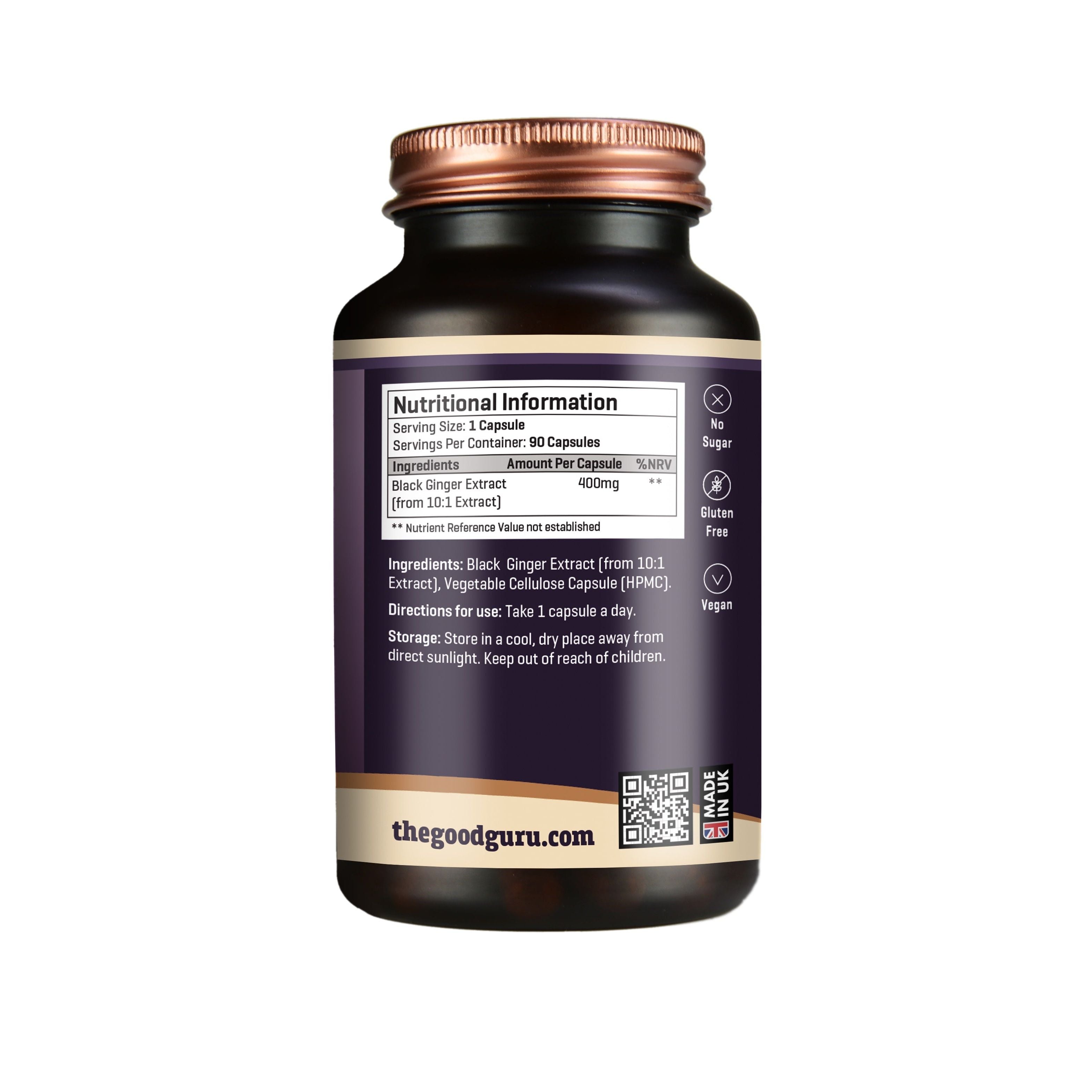 The Good Guru Vegan Advanced Black Ginger Extract