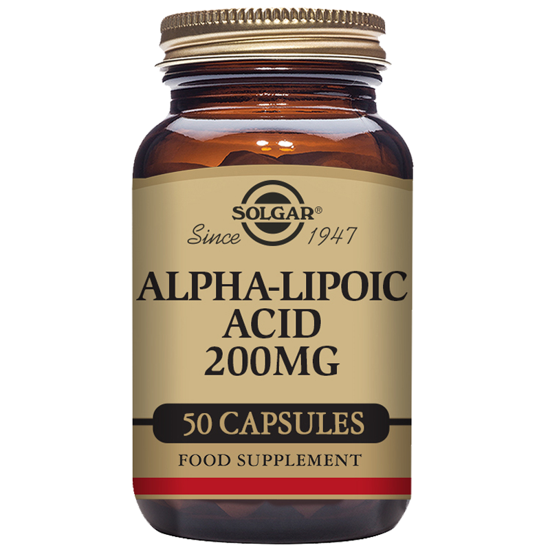 Solgar Alpha-Lipoic Acid 200 mg Vegetable Capsules - Pack of 50