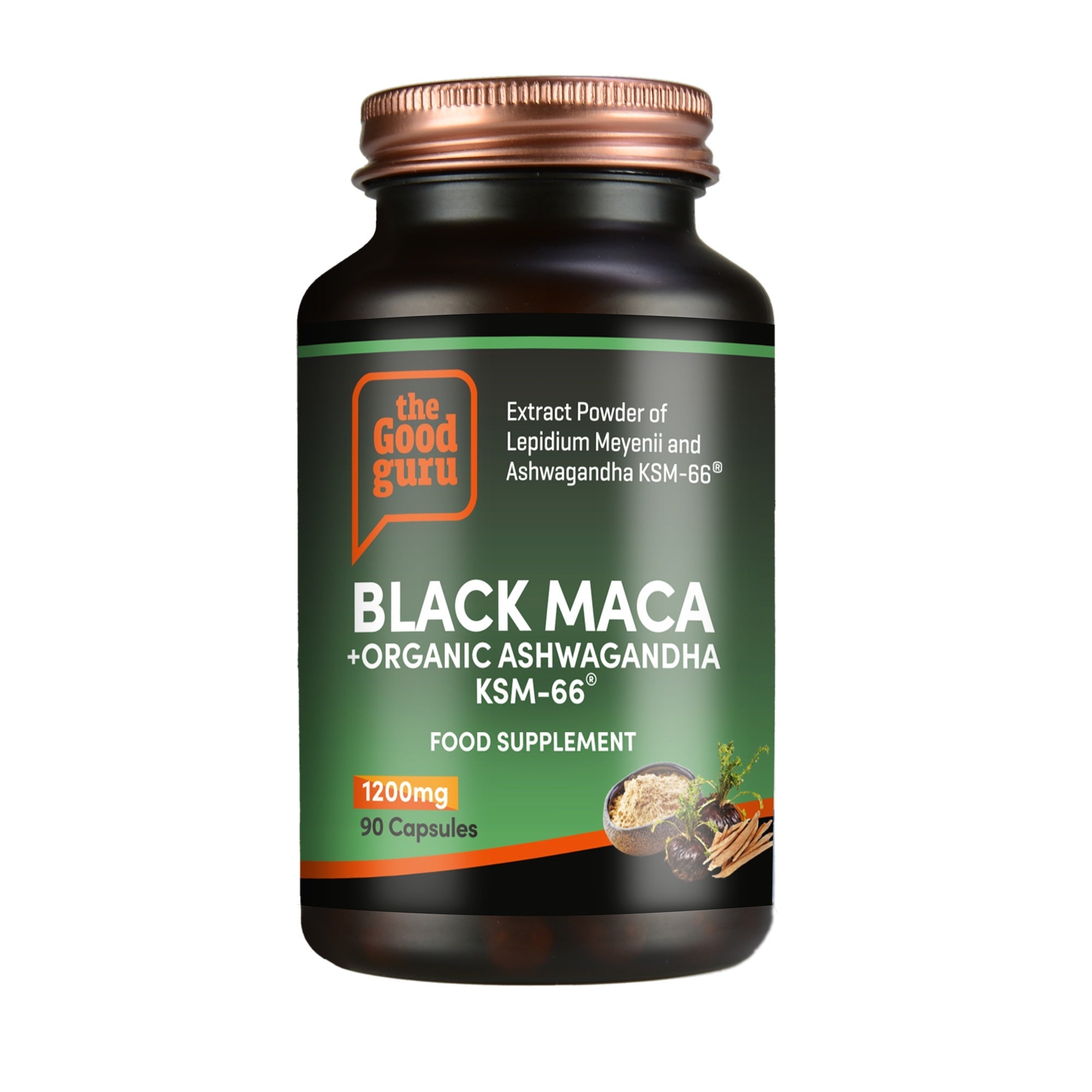 The Good Guru Black Maca + Ashwagandha KSM66