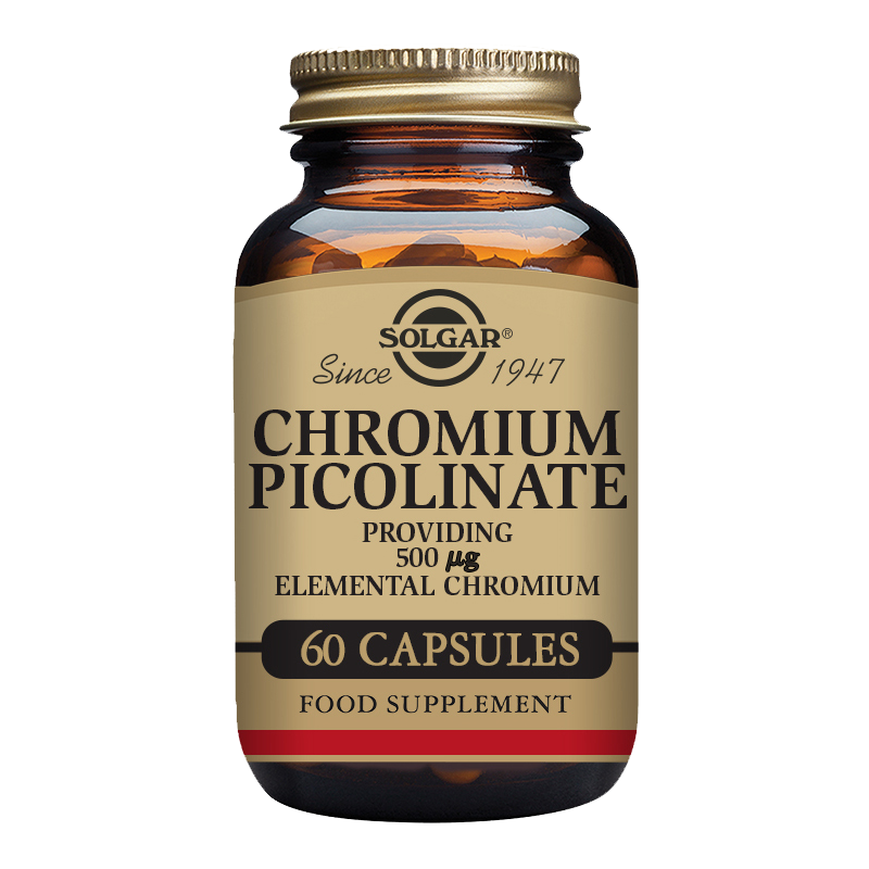 Solgar Chromium Picolinate 500 mcg Vegetable Capsules - Pack of 60