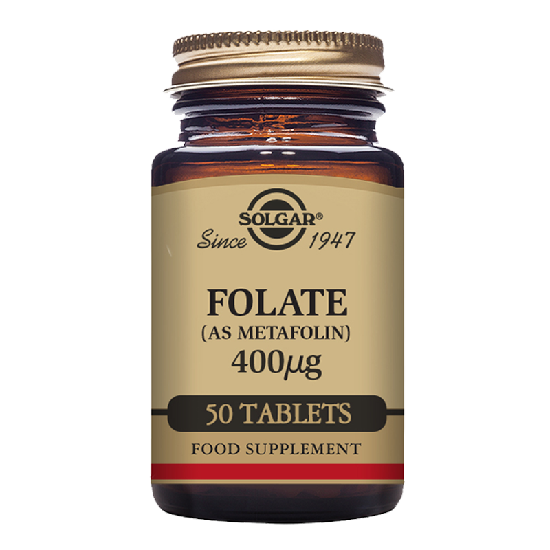 Solgar Folate (as Metafolin) 400 mcg Tablets